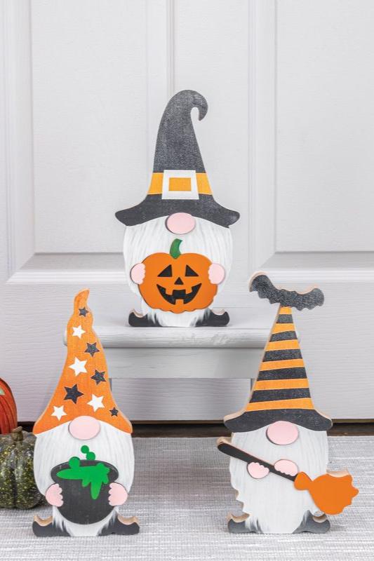 Wooden Halloween Gnome