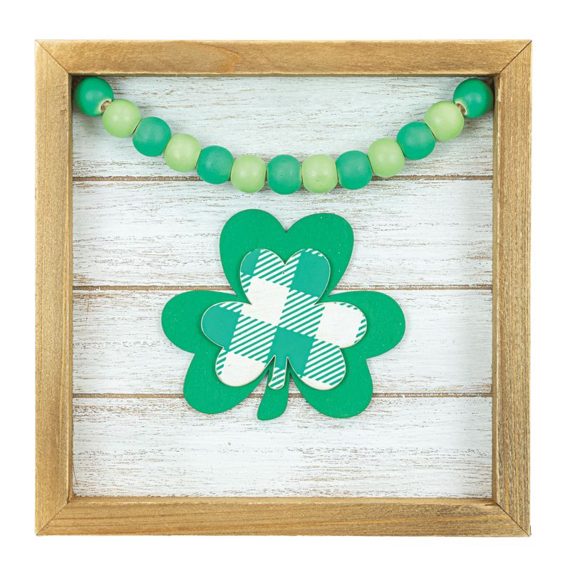 BEADED SHAMROCK WALL PLAQUE