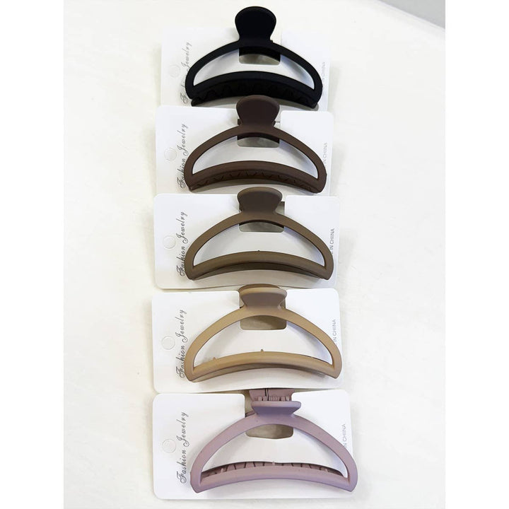 Minimalist Matte Half Moon Hair Claw Clips: MIX COLOR
