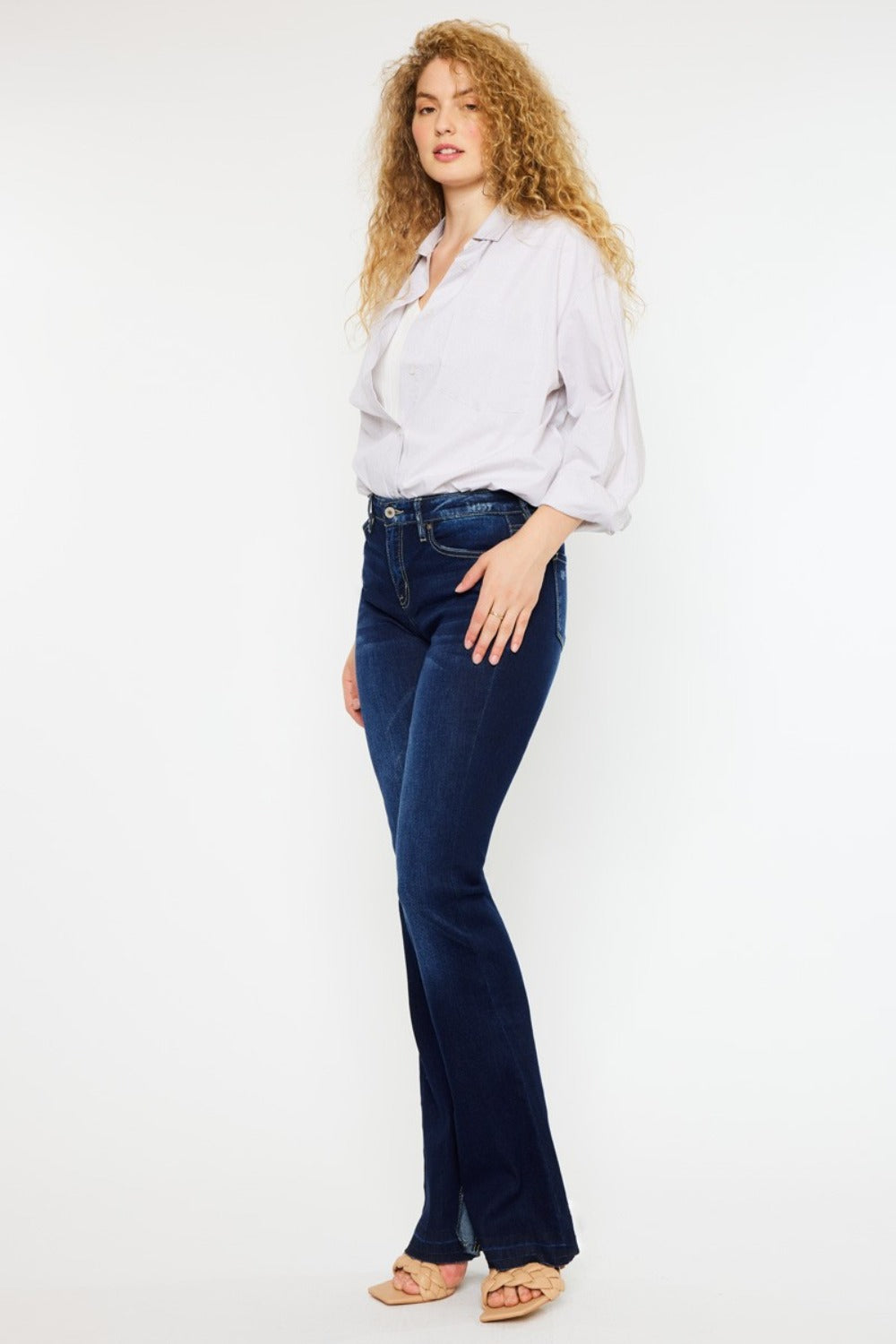 Kancan Mid Rise Slim Flare Jeans *ONLINE EXCLUSIVE*