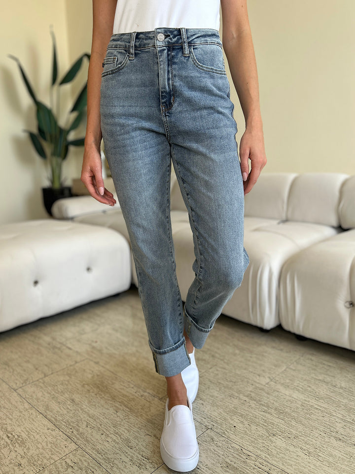 Judy Blue High Waist Cuff Hem Skinny Jeans *ONLINE EXCLUSIVE*