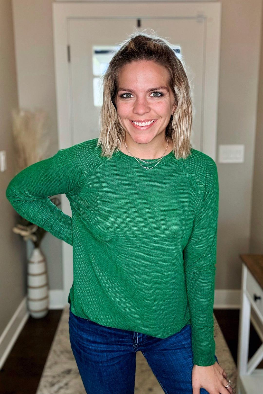 Baby Waffle Long Sleeve Top