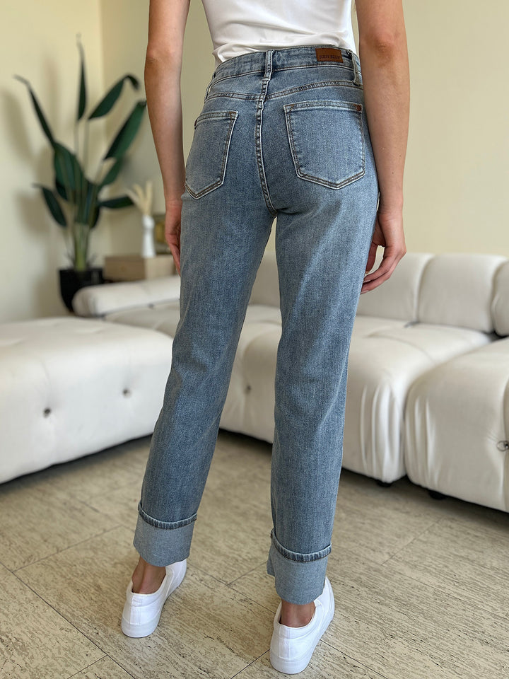 Judy Blue High Waist Cuff Hem Skinny Jeans *ONLINE EXCLUSIVE*