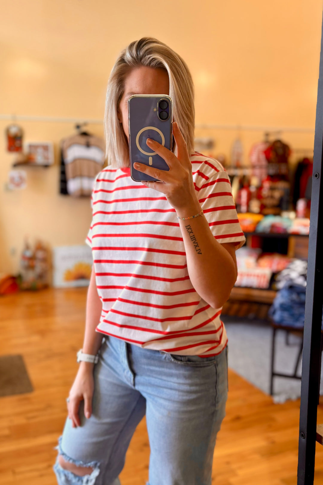 Oversized Striped Boxy Tee