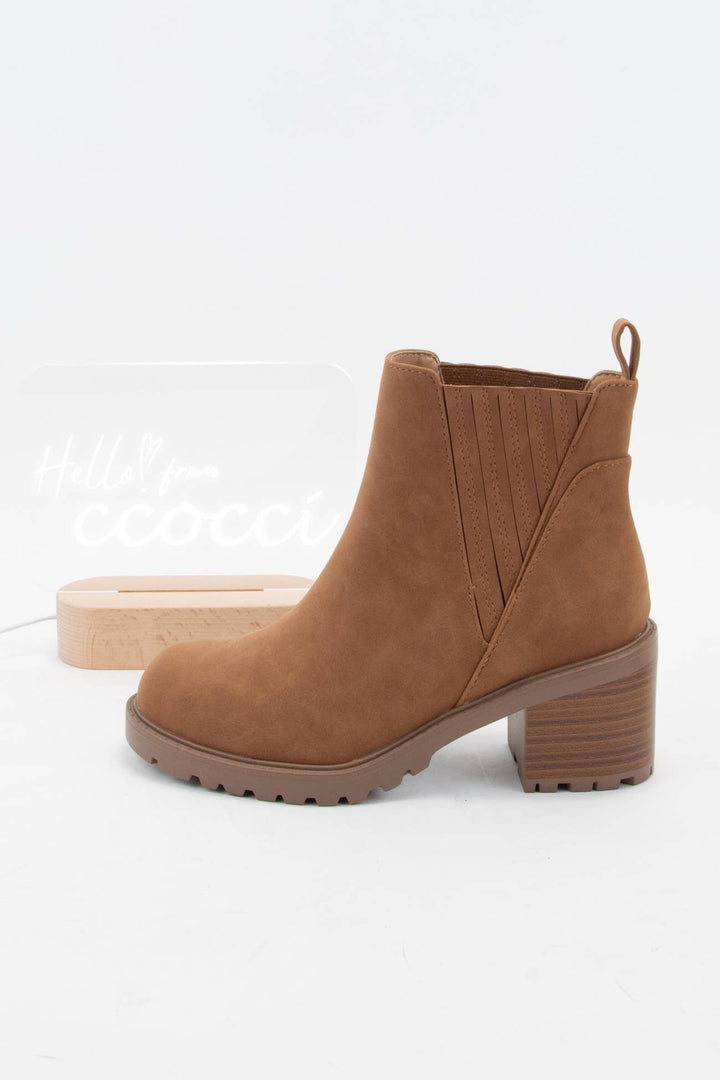 Wisely Chunky Block Heel Ankle Booties