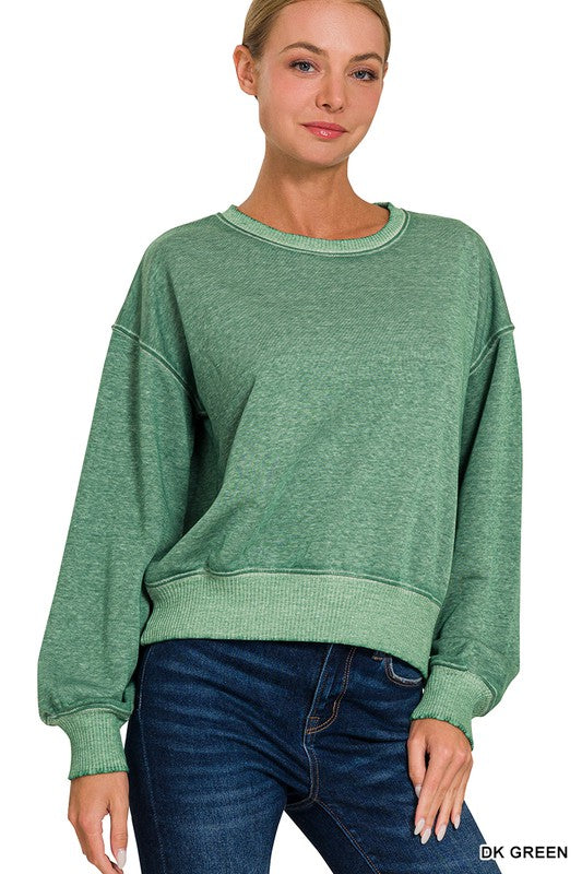 French Terry Boat Neck Sweatshirt