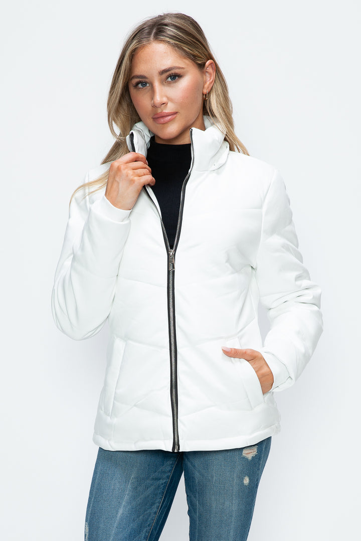 Pocketed Zip Up Puffer Jacket with Removable Hood *ONLINE EXCLUSIVE*