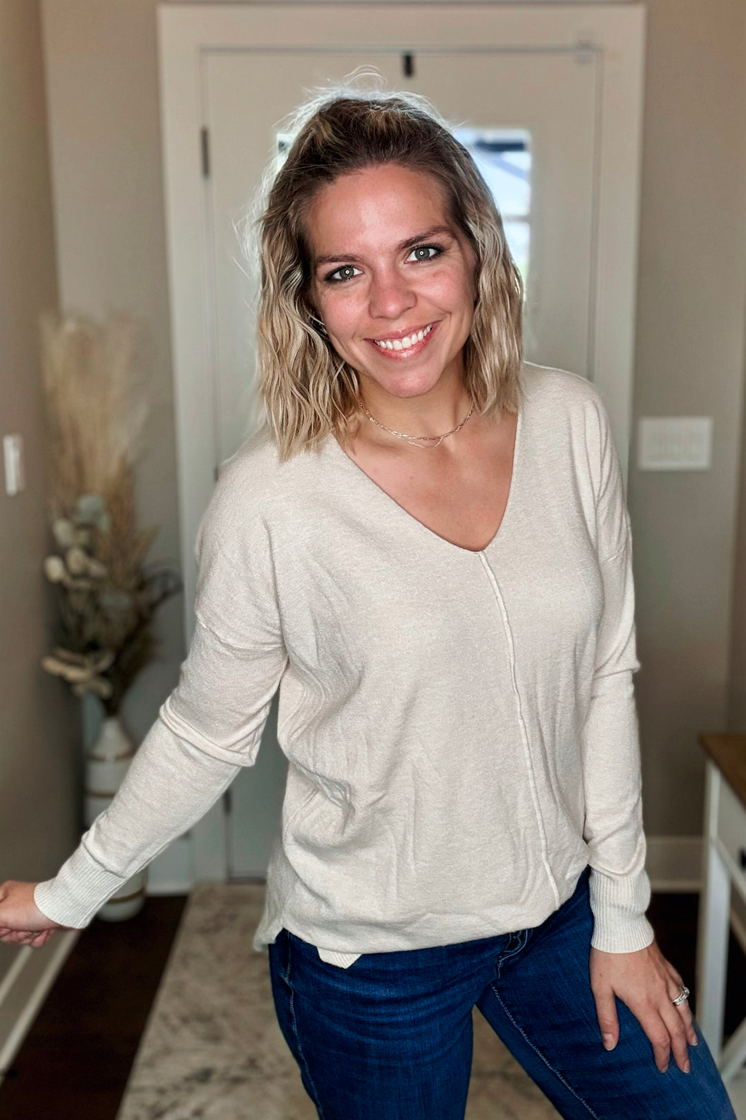 Viscose Front Seam Sweater