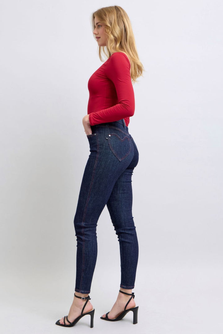 Judy Blue Heart Shaped Back Pockets Skinny Jeans *ONLINE EXCLUSIVE*