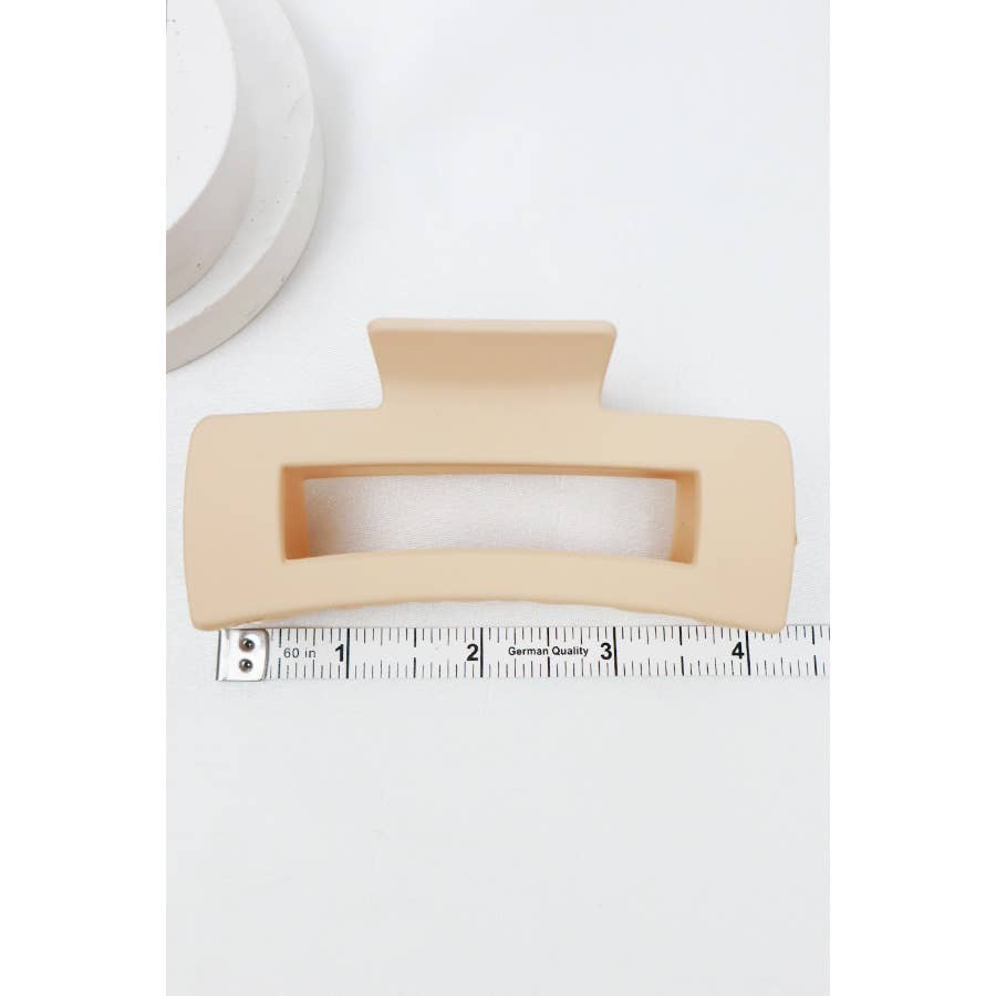 Nuetral Tones Matte Cut Out Rectangle Hair Claw: MIX COLOR / ONE(12)