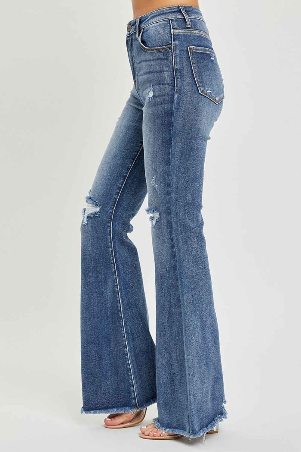 RISEN High Waist Distressed Fare Jeans *ONLINE EXCLUSIVE*