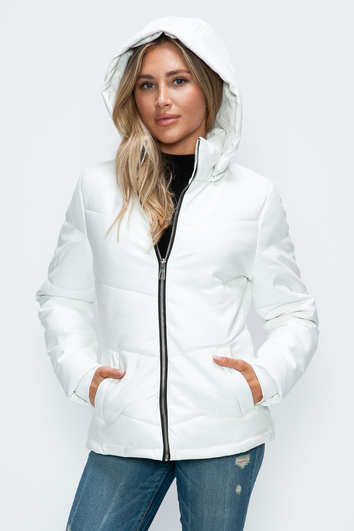 Pocketed Zip Up Puffer Jacket with Removable Hood *ONLINE EXCLUSIVE*