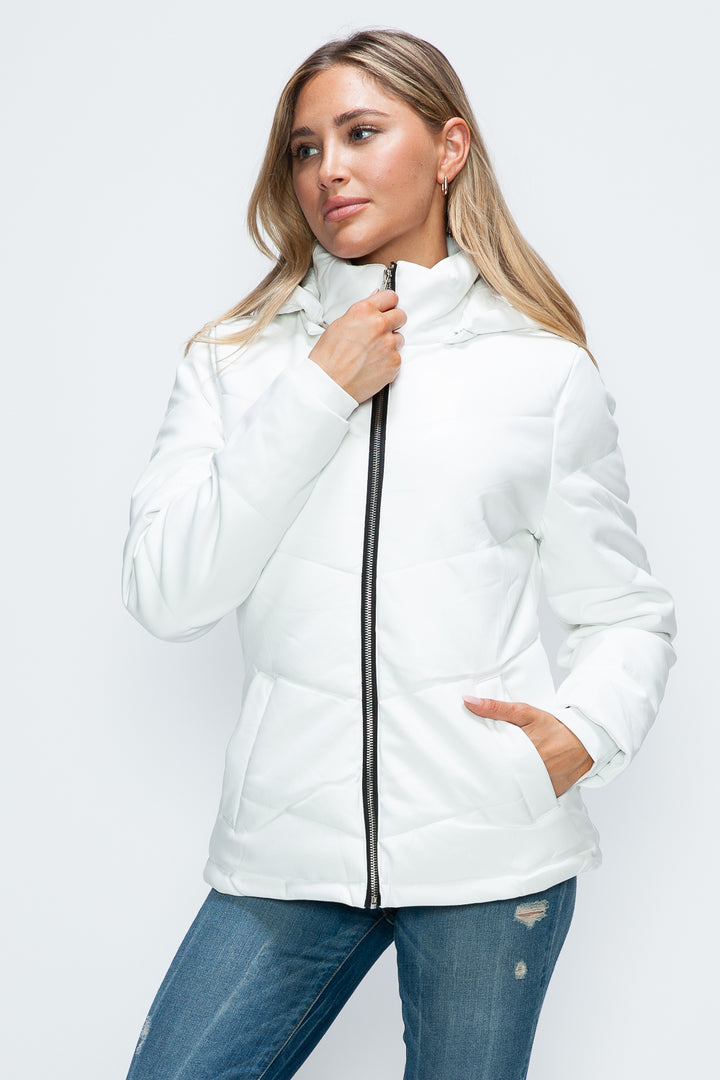 Pocketed Zip Up Puffer Jacket with Removable Hood *ONLINE EXCLUSIVE*