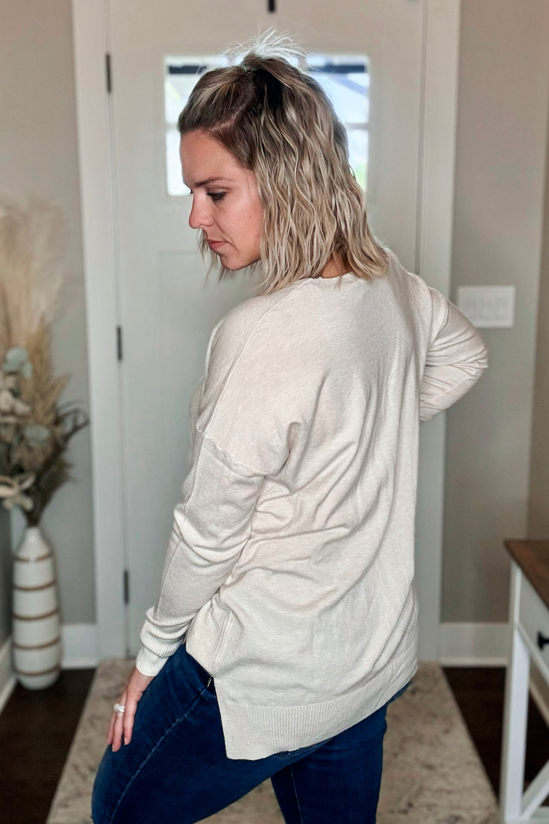 Viscose Front Seam Sweater