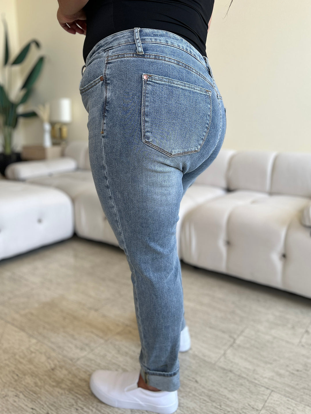 Judy Blue High Waist Cuff Hem Skinny Jeans *ONLINE EXCLUSIVE*