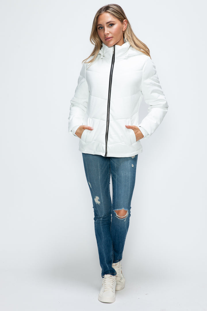 Pocketed Zip Up Puffer Jacket with Removable Hood *ONLINE EXCLUSIVE*