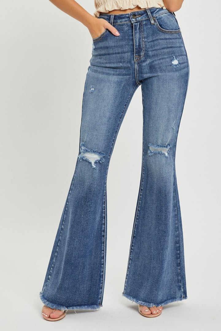 RISEN High Waist Distressed Fare Jeans *ONLINE EXCLUSIVE*