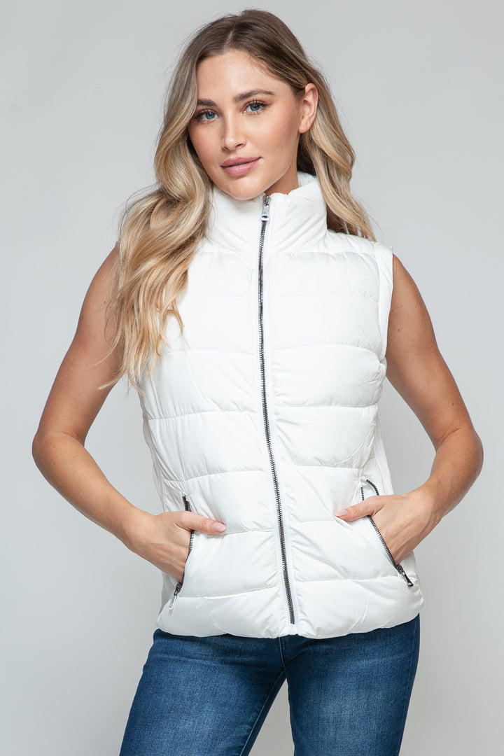 Snobbish Zip Up Turtleneck Vest with Pockets *ONLINE EXCLUSIVE*