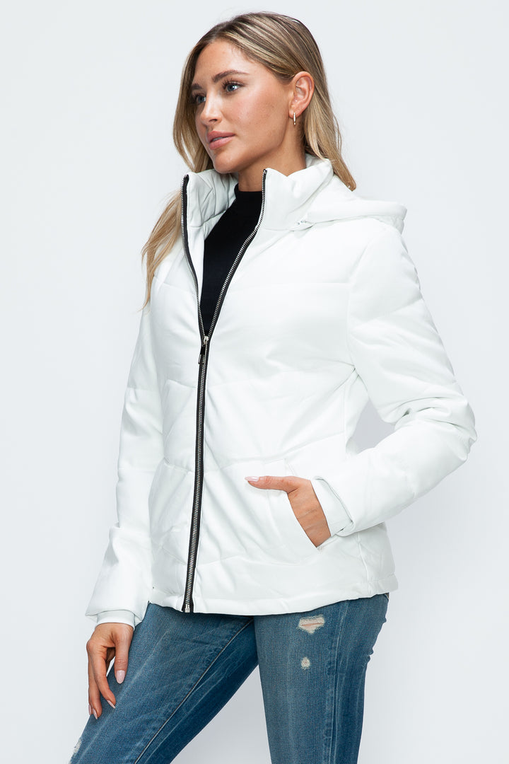 Pocketed Zip Up Puffer Jacket with Removable Hood *ONLINE EXCLUSIVE*