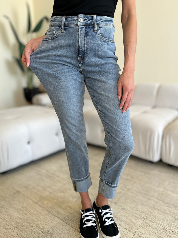 Judy Blue High Waist Cuff Hem Skinny Jeans *ONLINE EXCLUSIVE*