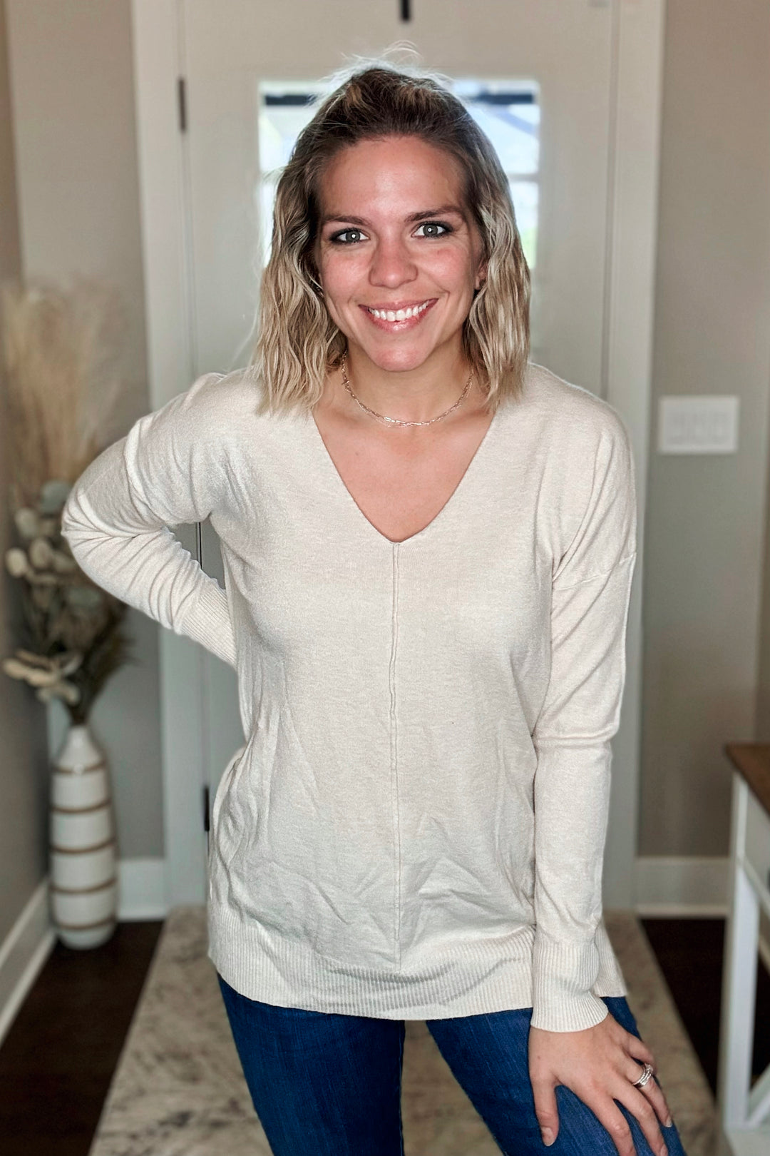 Viscose Front Seam Sweater