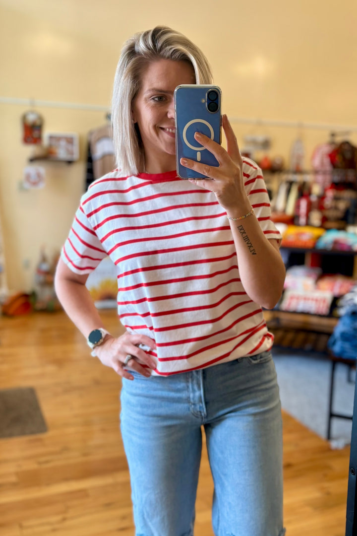 Oversized Striped Boxy Tee