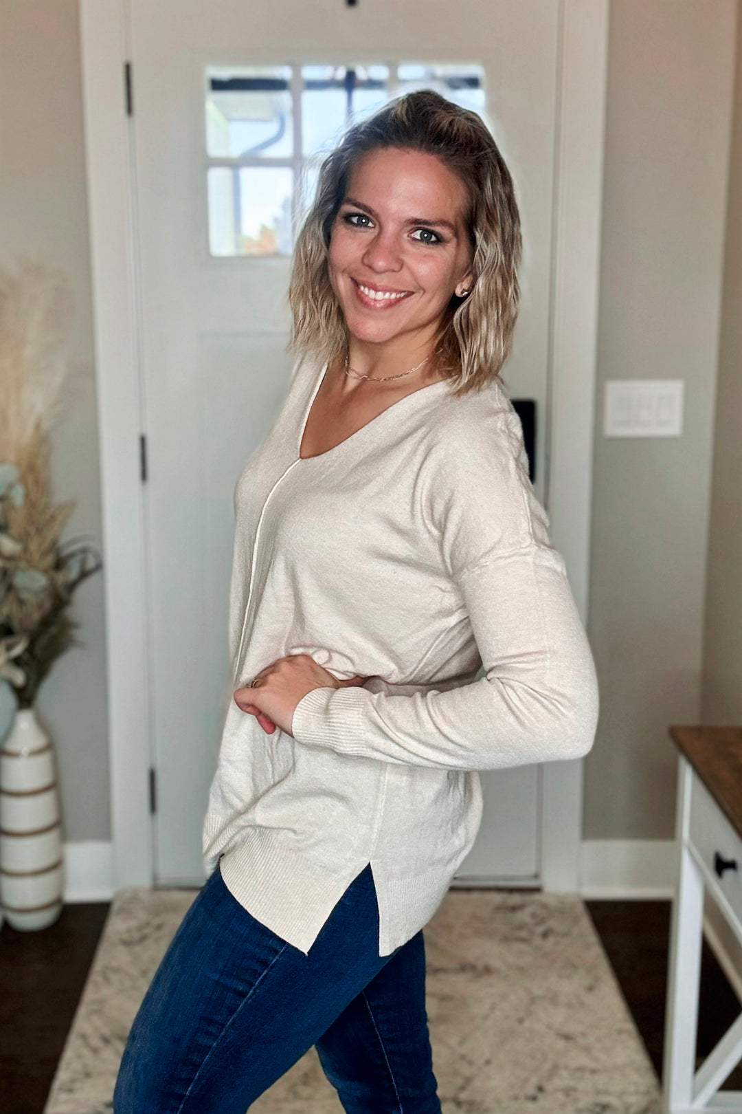 Viscose Front Seam Sweater