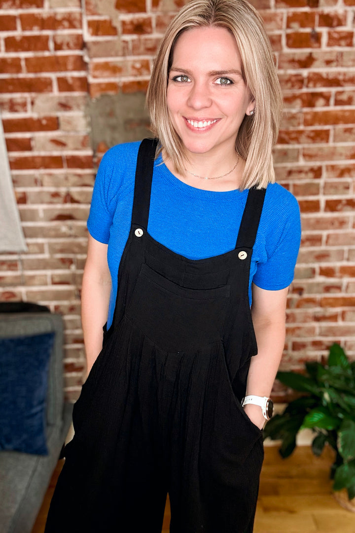 Wide Strap Oversized Wide Leg Overalls