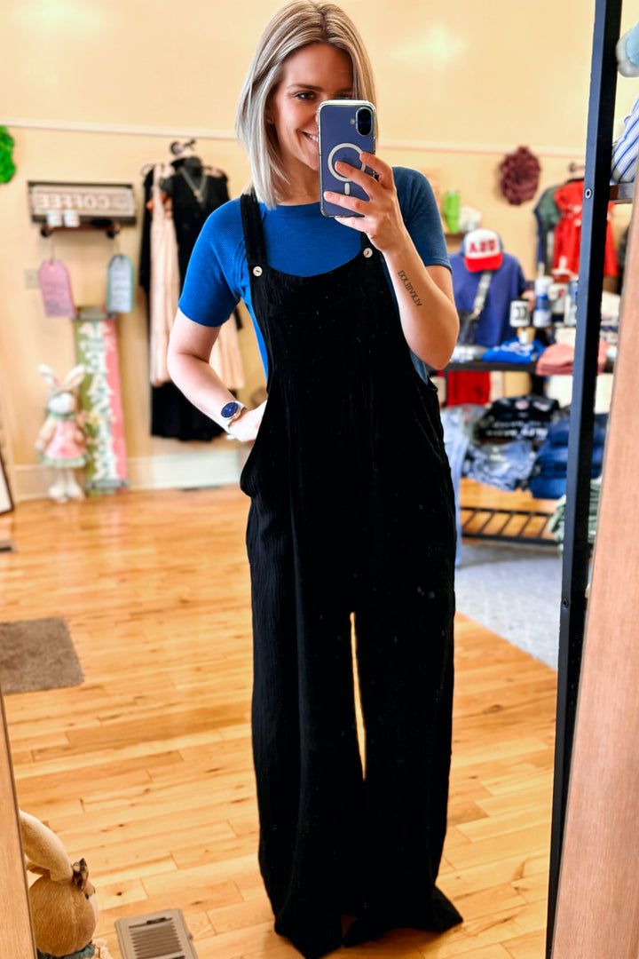Wide Strap Oversized Wide Leg Overalls