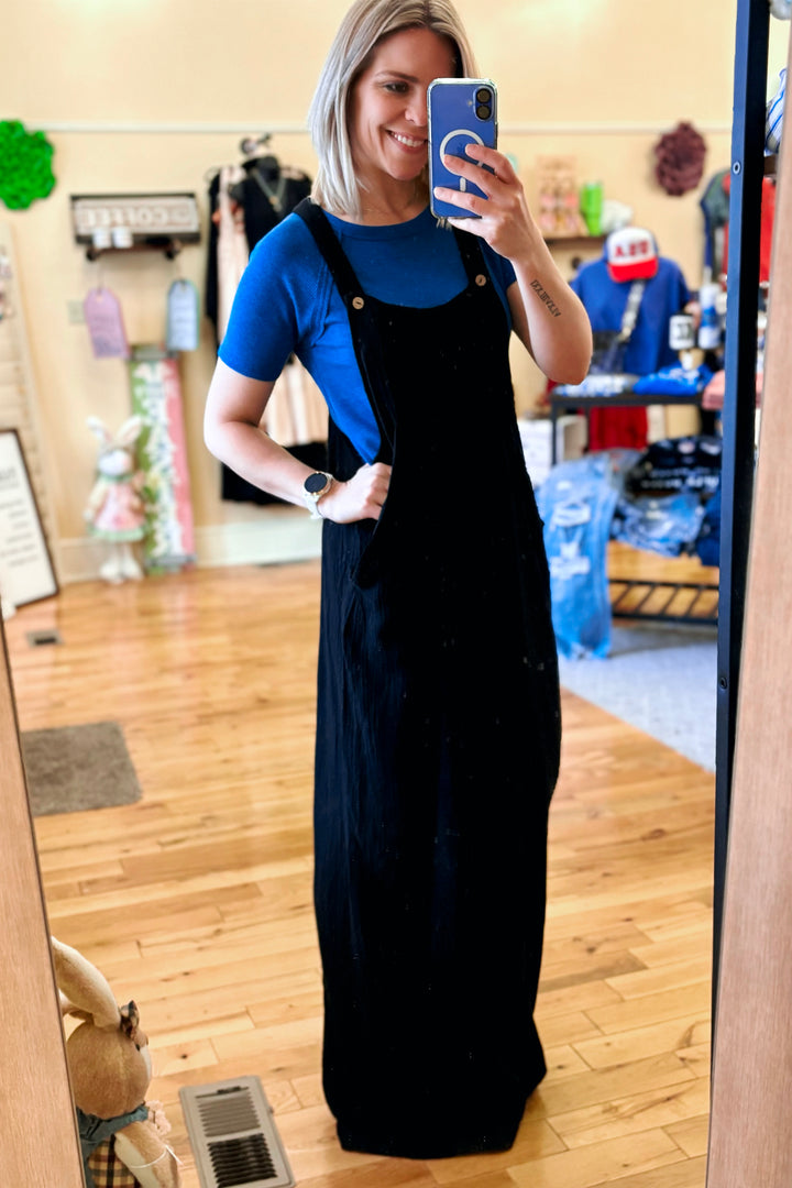 Wide Strap Oversized Wide Leg Overalls