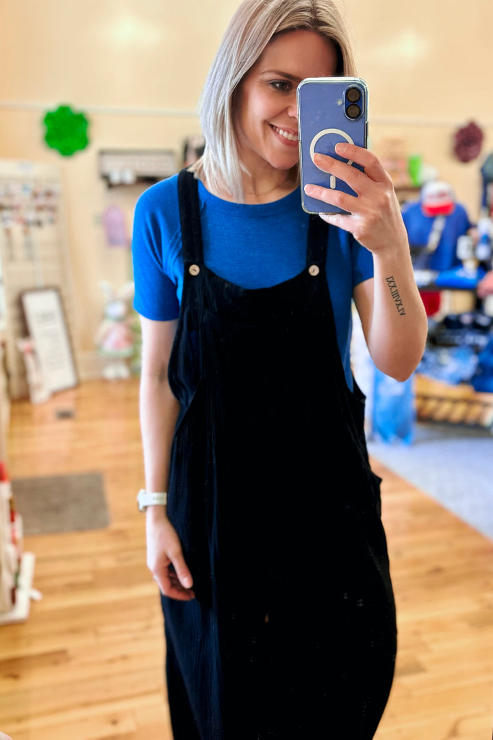 Wide Strap Oversized Wide Leg Overalls