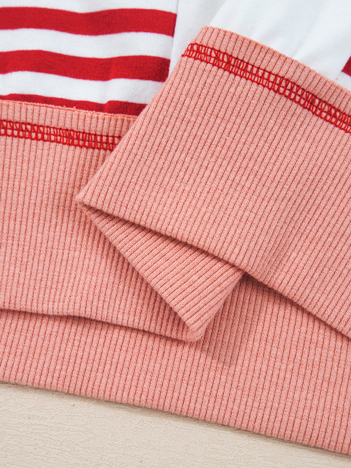 Stripe Colorblock Oversized Sweatshirt