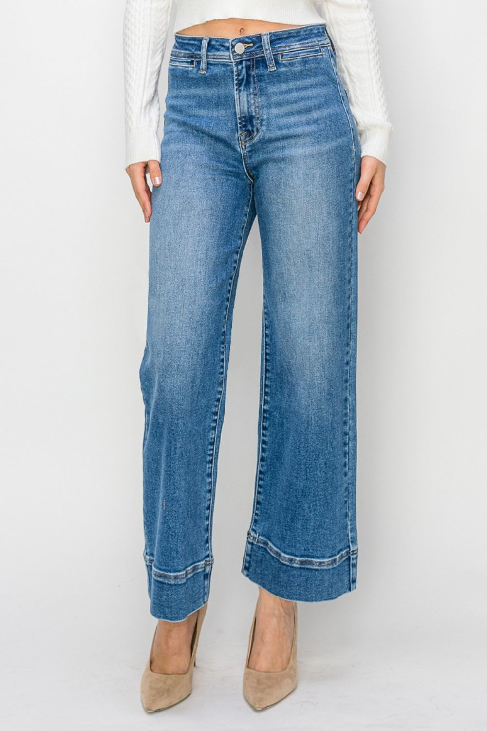 RISEN High Rise Wide Leg Jeans *ONLINE EXCLUSIVE*