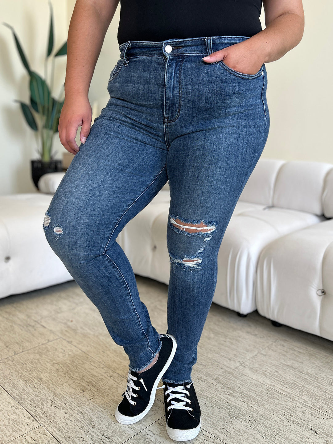 Judy Blue High Waist Distressed Skinny Jeans *ONLINE EXCLUSIVE*