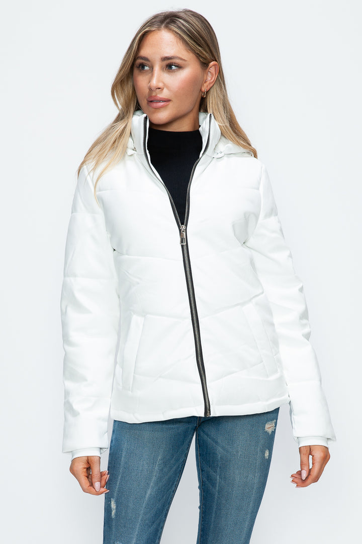 Pocketed Zip Up Puffer Jacket with Removable Hood *ONLINE EXCLUSIVE*