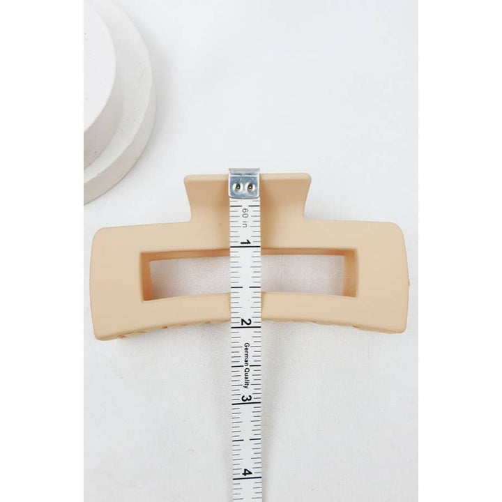Nuetral Tones Matte Cut Out Rectangle Hair Claw: MIX COLOR / ONE(12)