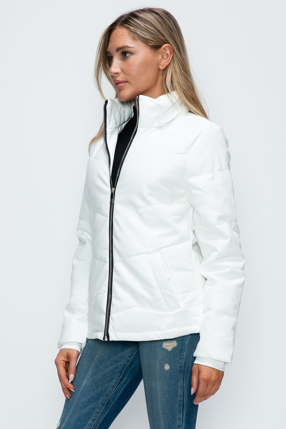 Pocketed Zip Up Puffer Jacket with Removable Hood *ONLINE EXCLUSIVE*