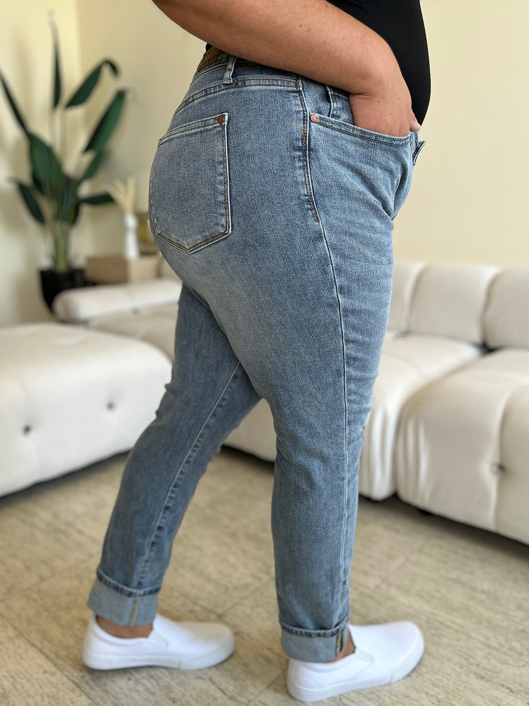 Judy Blue High Waist Cuff Hem Skinny Jeans *ONLINE EXCLUSIVE*