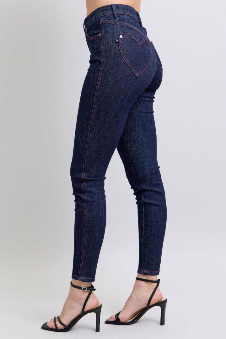 Judy Blue Heart Shaped Back Pockets Skinny Jeans *ONLINE EXCLUSIVE*