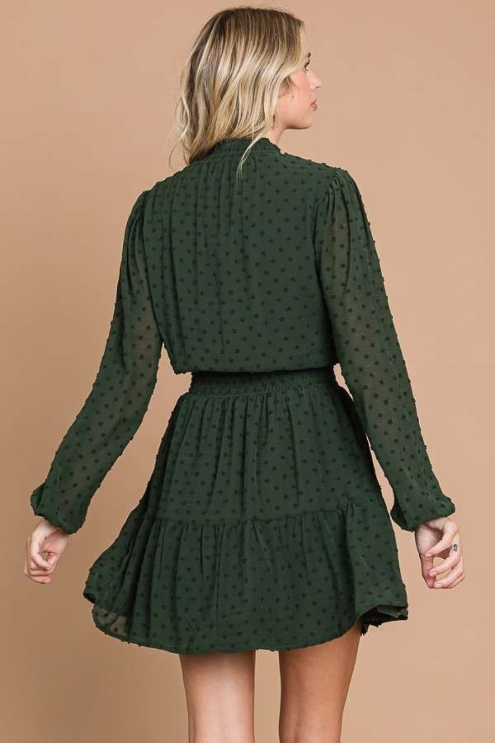 Swiss Dot Smock Neck Mini Dress with Pockets *ONLINE EXCLUSIVE*