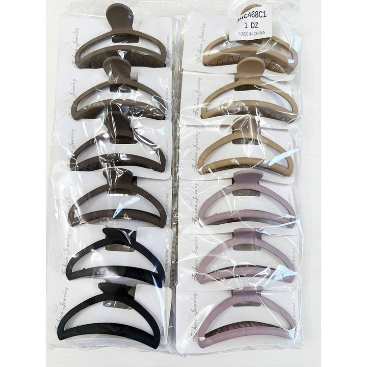 Minimalist Matte Half Moon Hair Claw Clips: MIX COLOR