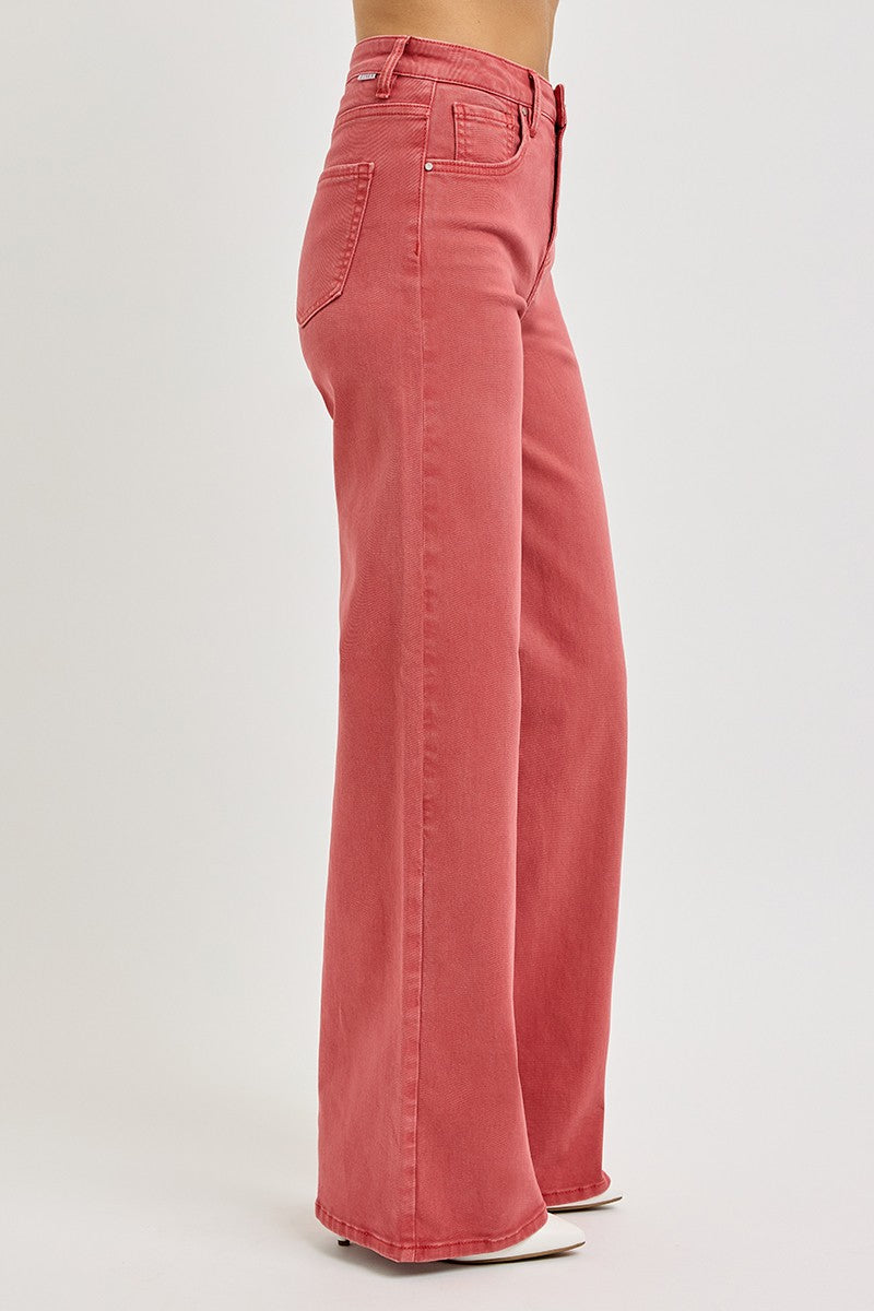 RISEN Full Size High Rise Tummy Control Wide Leg Jeans *ONLINE EXCLUSIVE*