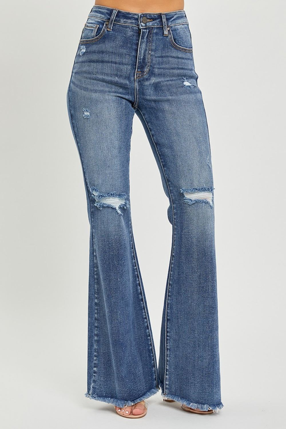 RISEN High Waist Distressed Fare Jeans *ONLINE EXCLUSIVE*